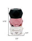 5" Black Abstract Crystal Tabletop Wedding Taper Candlestick