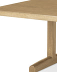 55" Natural Solid Wood Double Pedestal Coffee Table