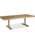 55" Natural Solid Wood Double Pedestal Coffee Table