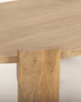 48" Natural Solid Wood Oval Coffee Table