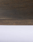 55" Dark Brown Solid Wood Double Pedestal Coffee Table