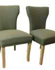 Five Piece Natural Round Solid Wood Dining Set with Four Chairs