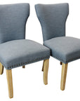 Five Piece Natural Round Solid Wood Dining Set with Four Chairs