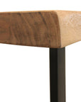 47" Natural and Black Solid Wood and Metal Live Edge Console Table