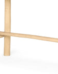 66" Light Brown Solid Wood Trestle Console Table