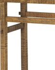54" Brown Solid Wood Distressed Console Table
