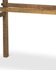 54" Brown Solid Wood Distressed Console Table