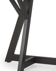 54" Brown Solid Wood Trestle Console Table
