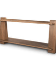 67" Brown Solid Wood Solid Console Table With Shelf