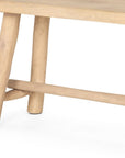 56" Natural Distressed Solid Wood Live Edge Bench