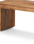 69" Natural and Brown Wood Distressed Reclaimed Wood Bench
