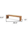 69" Natural and Brown Wood Distressed Reclaimed Wood Bench