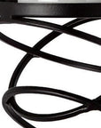 17" Black Geometric Glass And Metal Tabletop Pillar Candle Holder