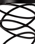 21" Black Geometric Glass And Metal Tabletop Pillar Candle Holder