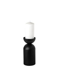 9" Black Metal Tabletop Pillar Candle Holder