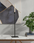 18" Black Metal Tabletop Taper Candlestick