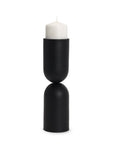 13" Black Metal Tabletop Pillar Candle Holder