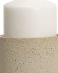 13" Beige Metal Abstract Tabletop Candle Holder