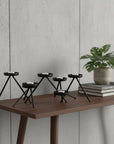 7" Black Geometric Metal Tabletop Votive Candle Holder