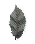 Brattea 16" X 9" Green Leaf Metal Hanging Dimensional Sculpture