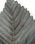 Brattea 16" X 9" Green Leaf Metal Hanging Dimensional Sculpture