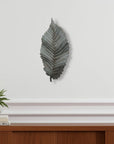 Brattea 16" X 9" Green Leaf Metal Hanging Dimensional Sculpture