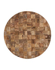 Into the Abyss II 24" X 24" Brown Geometric Wood Circle Hanging Dimensional Sculpture