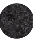 Into the Abyss II 32" X 32" Black Geometric Wood Circle Hanging Dimensional Sculpture
