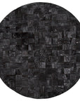 Into the Abyss II 32" X 32" Black Geometric Wood Circle Hanging Dimensional Sculpture