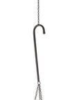 42" Black Distressed Woven Metal Lantern Candle Holder