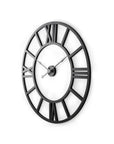 30" Black Iron Analog Round Wall Clock