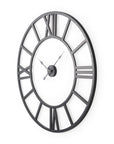 42" Black Iron Analog Round Wall Clock