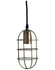Gold Single Metal Dimmable Ceiling Light With Antiqued Brass Shades