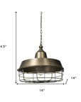 Gold Single Metal Dimmable Ceiling Light With Gold Shades