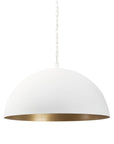 White Single Metal Dimmable Ceiling Light With White Shades