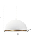 White Single Metal Dimmable Ceiling Light With White Shades