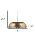 Gold Single Metal Dimmable Ceiling Light With Gold Shades