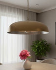 Gold Single Metal Dimmable Ceiling Light With Gold Shades