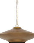 Gold Single Metal Dimmable Ceiling Light With Gold Shades