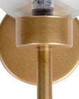 6" Gold Metal and Glass Armed Sconce