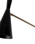 5" Antiqued Gold And Black Metal Swing Arm Wall Light