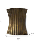11" Gold Metal Corner Wall Light