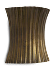 11" Gold Metal Corner Wall Light