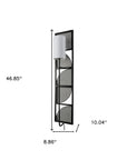 47" Black Metal and Fabric Wallchiere Sconce