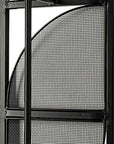 47" Black Metal and Fabric Wallchiere Sconce