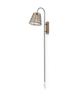 16" Brown And Black And Brown Metal Wallchiere Sconce