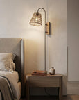 16" Brown And Black And Brown Metal Wallchiere Sconce