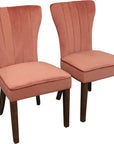 Five Piece Natural Round Solid Wood Dining Set with Four Chairs