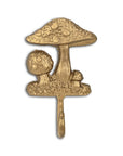 4" Gold Cast Iron Mushroom Wall Hook