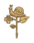 5" Gold Cast Iron Snail Wall Hook